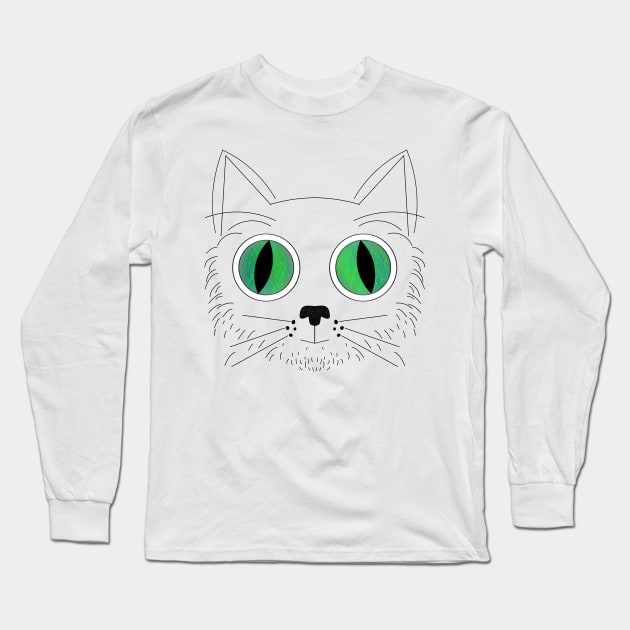 Big Eyed Cat V6 Long Sleeve T-Shirt by IgorAndMore